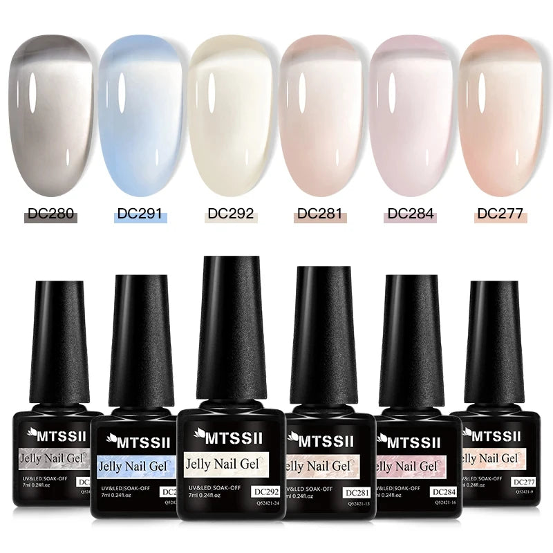 Kit 6 Vernis Semi Permanent Transparent Teinté