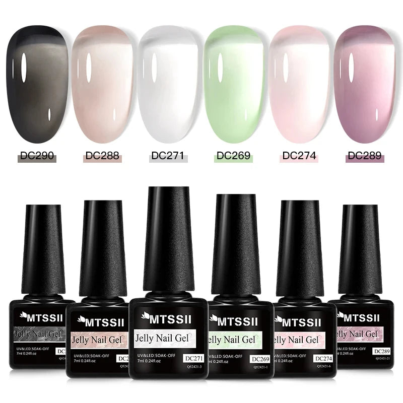 Kit 6 Vernis Semi Permanent Transparent Teinté
