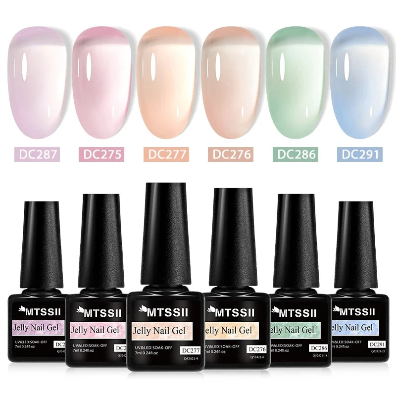 Kit 6 Vernis Semi Permanent Transparent Teinté