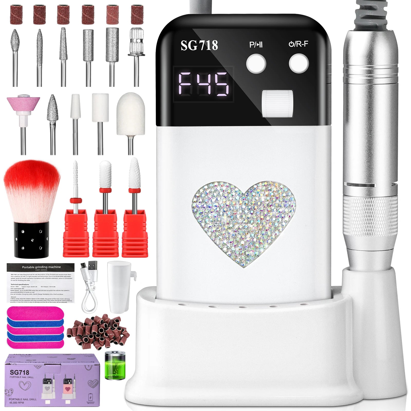 Ponceuse Ongle Électrique Girly