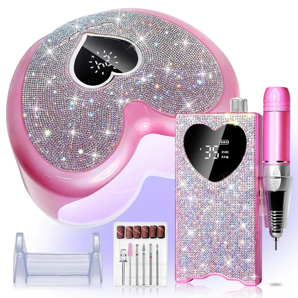 Kit Ponceuse Ongle & Lampe UV