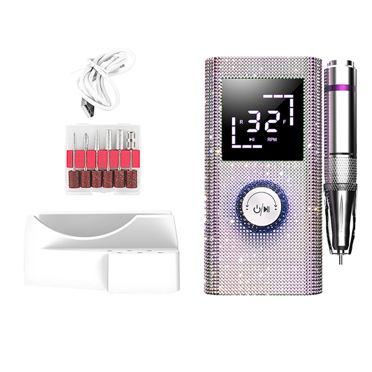 Ponceuse Ongles Électrique Strass