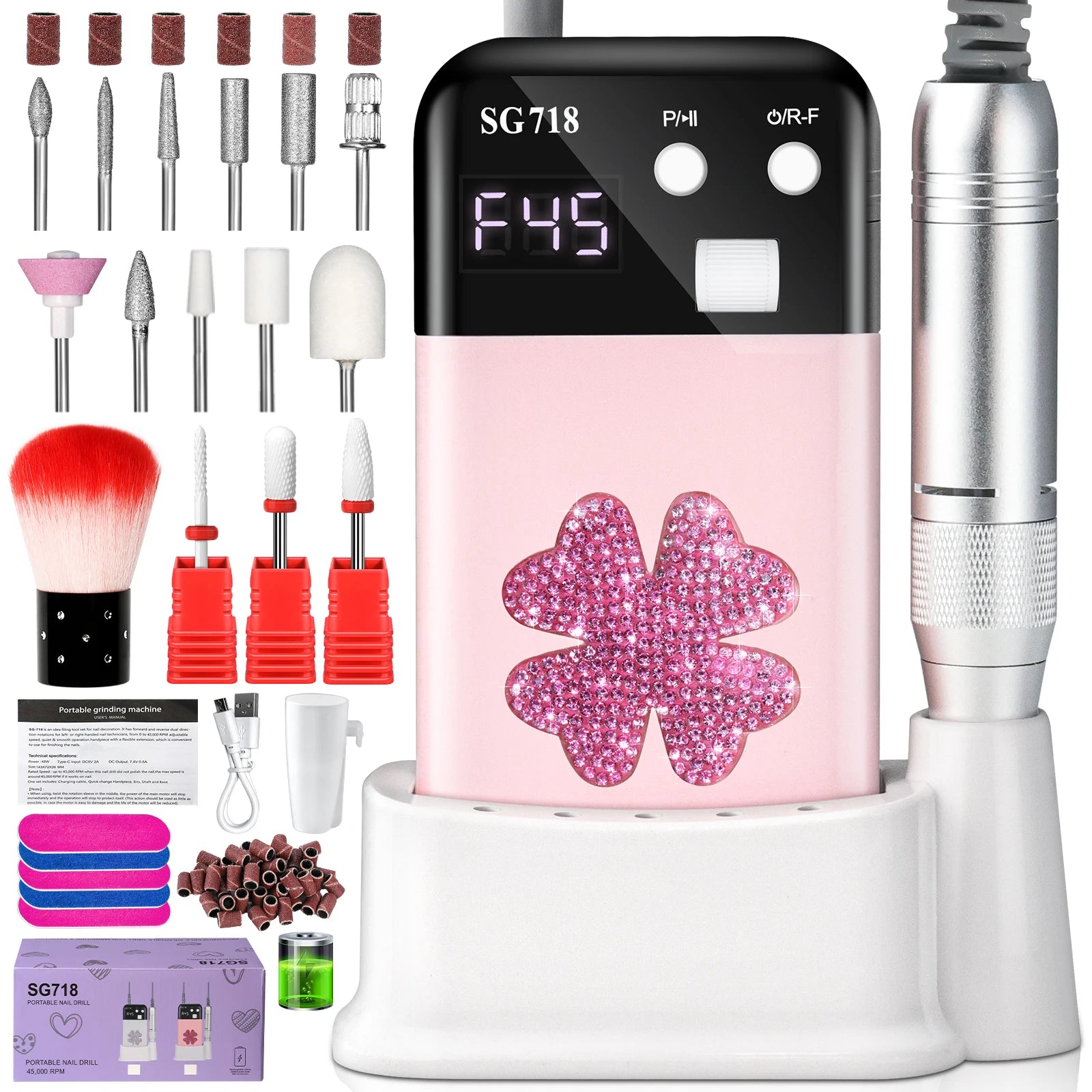 Ponceuse Ongle Électrique Girly
