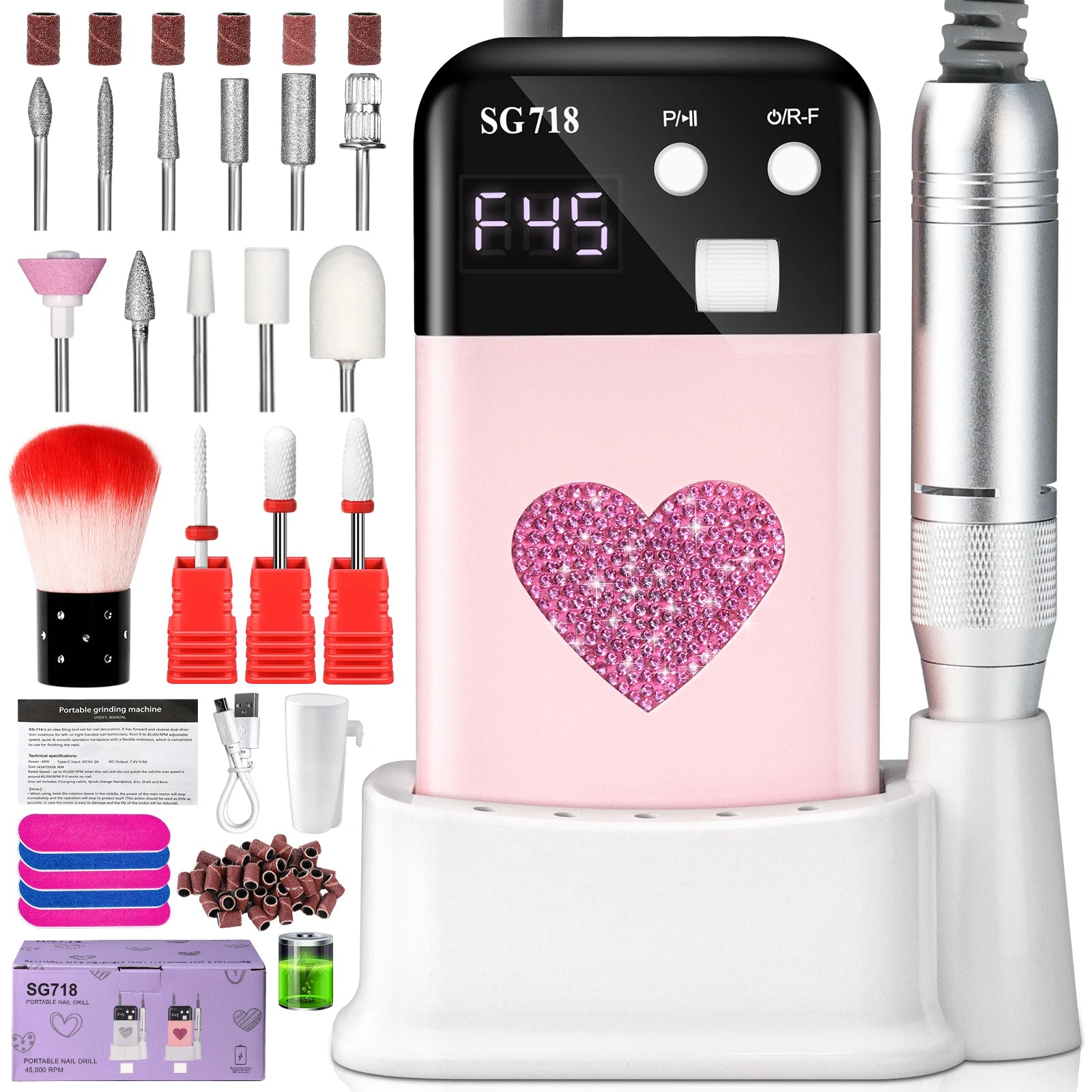 Ponceuse Ongle Électrique Girly