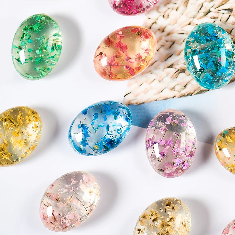 Kit 6 Vernis Gel Fleurs Séchées Encapsulé