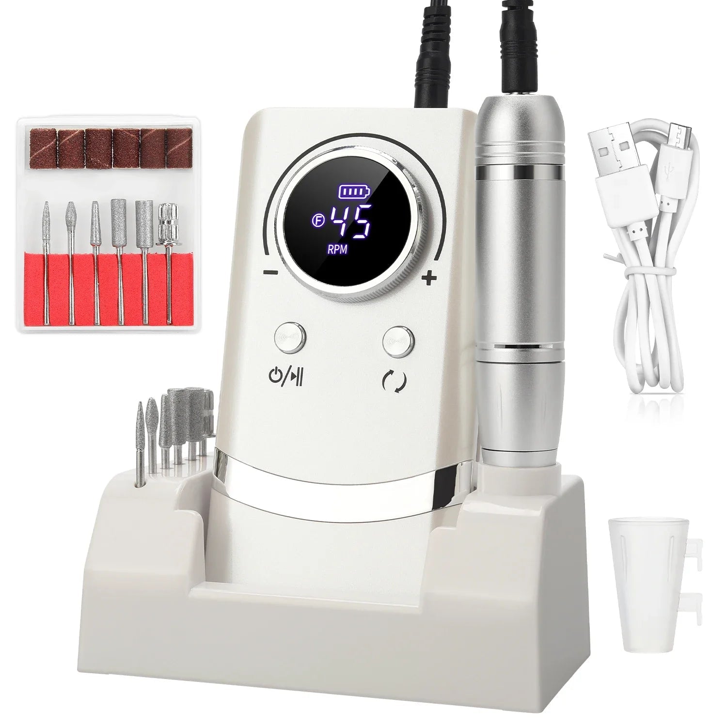 Ponceuse Ongle Professionnel Portable 45000 Tours Minute