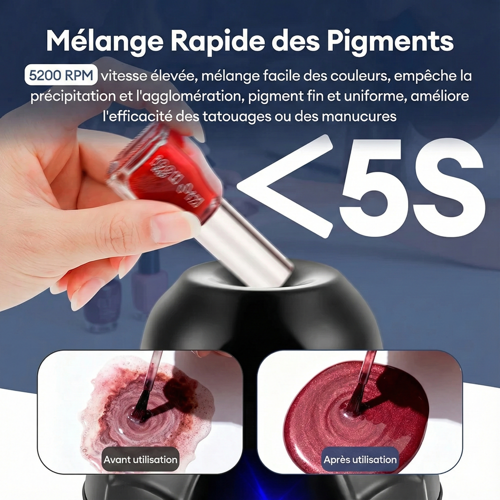 Melangeur Vernis à Ongle Nail Polish Shaker Vortex Vibration