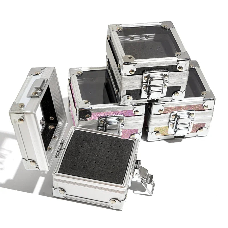 Boîte Présentoir Embout Ponceuse Ongle en Aluminium