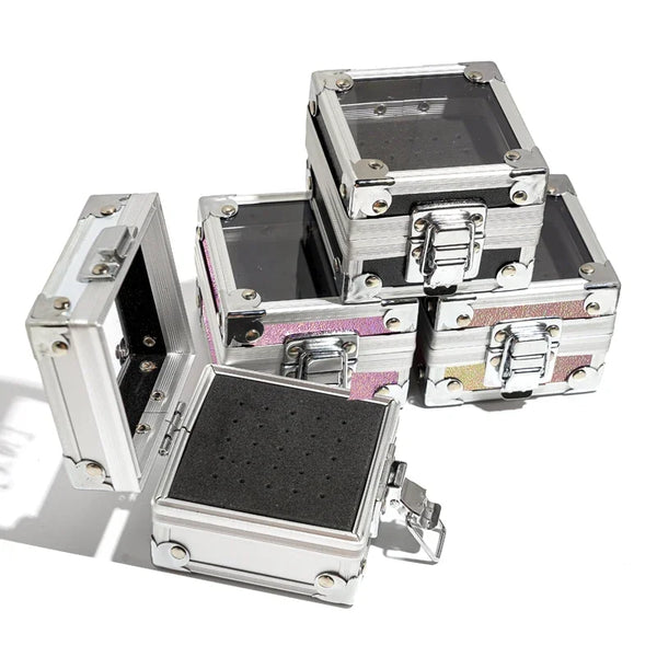 Boîte Présentoir Embout Ponceuse Ongle en Aluminium