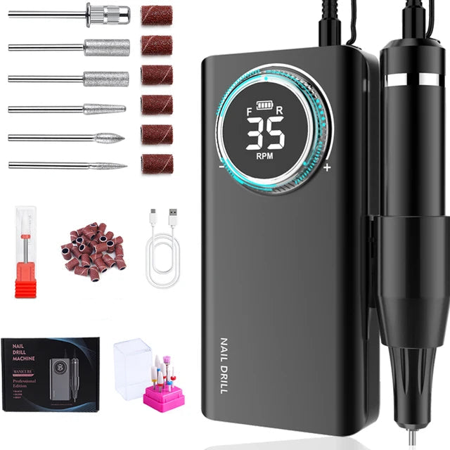 Ponceuse Ongle Professionnelle Portable 35000 Tour Minute