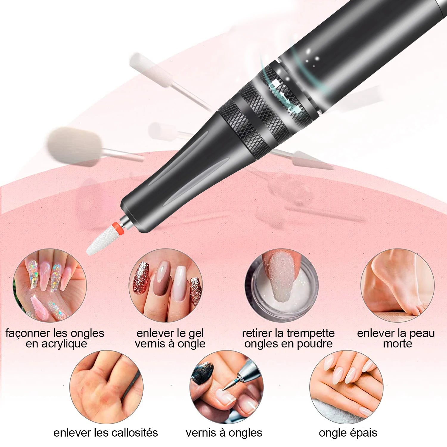 Ponceuse Ongle Professionnelle Sans Fil