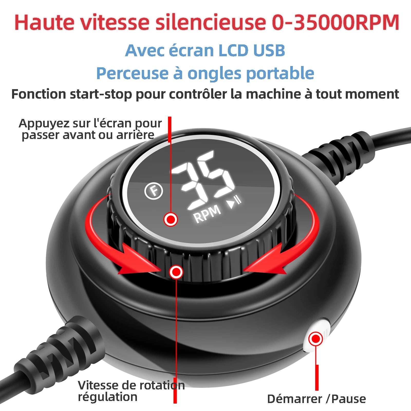 Ponceuse Ongle Professionnelle Sans Fil