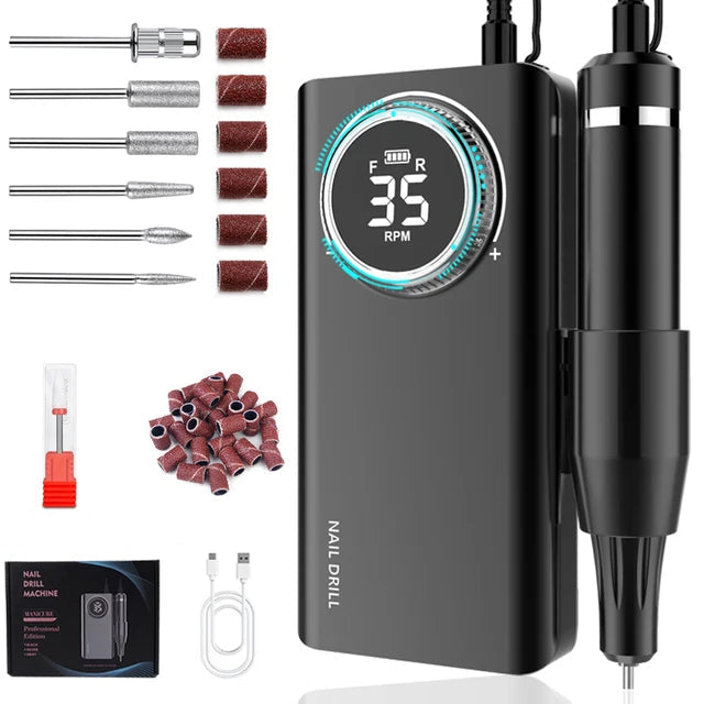 Ponceuse Ongle Professionnelle Portable 35000 Tour Minute