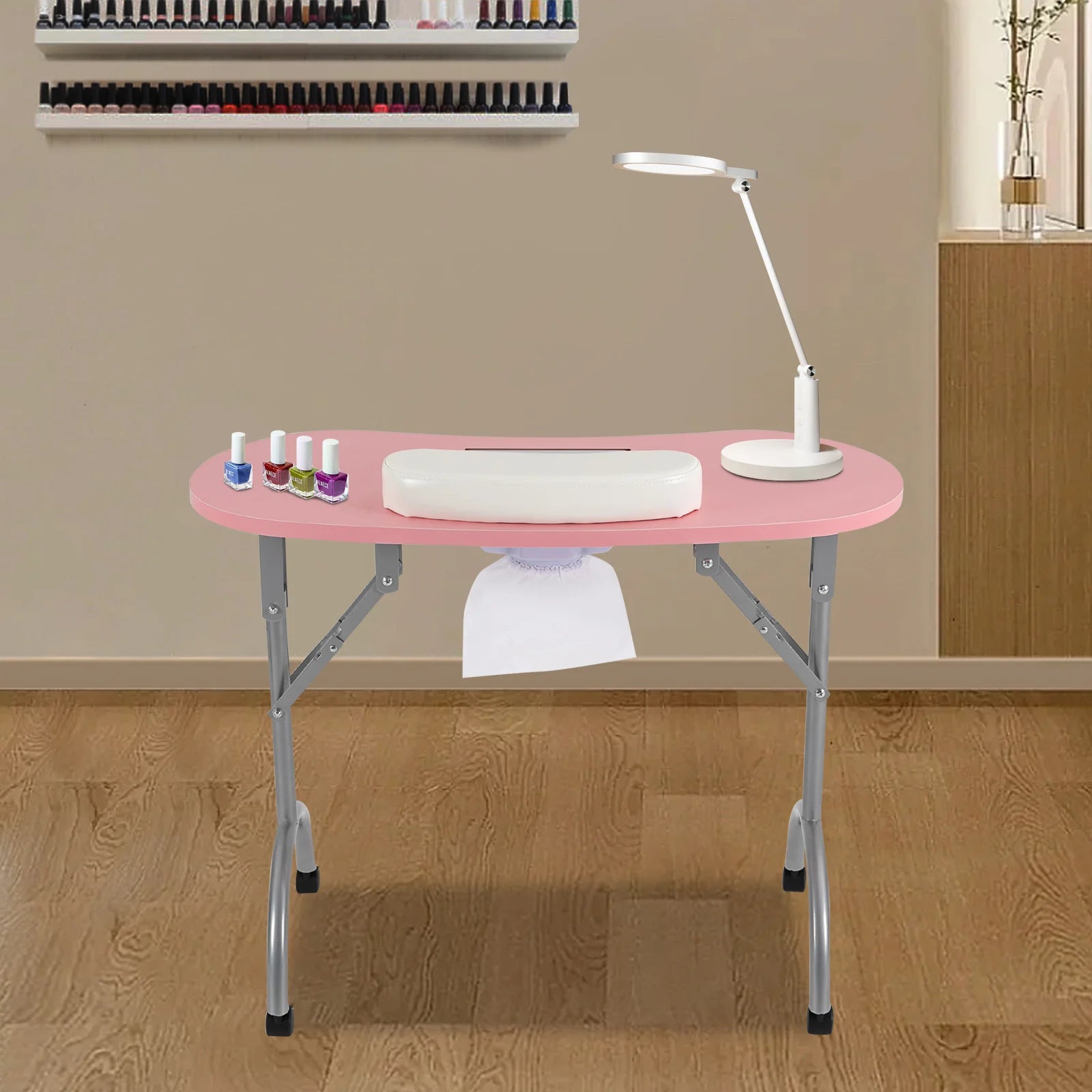 Table Manucure Pliante avec Aspirateur