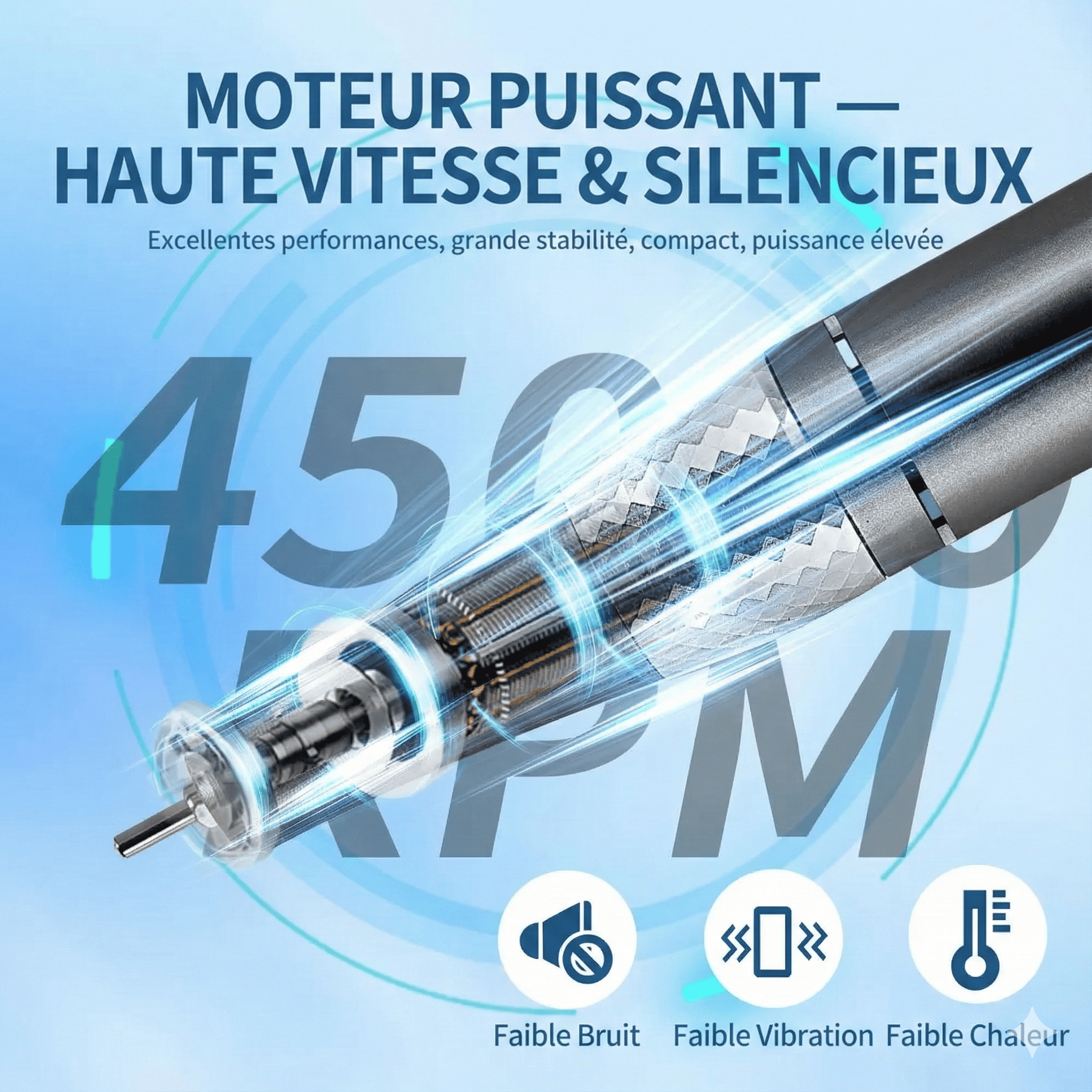 Ponceuse Ongle Électrique Pro 45000 Tour